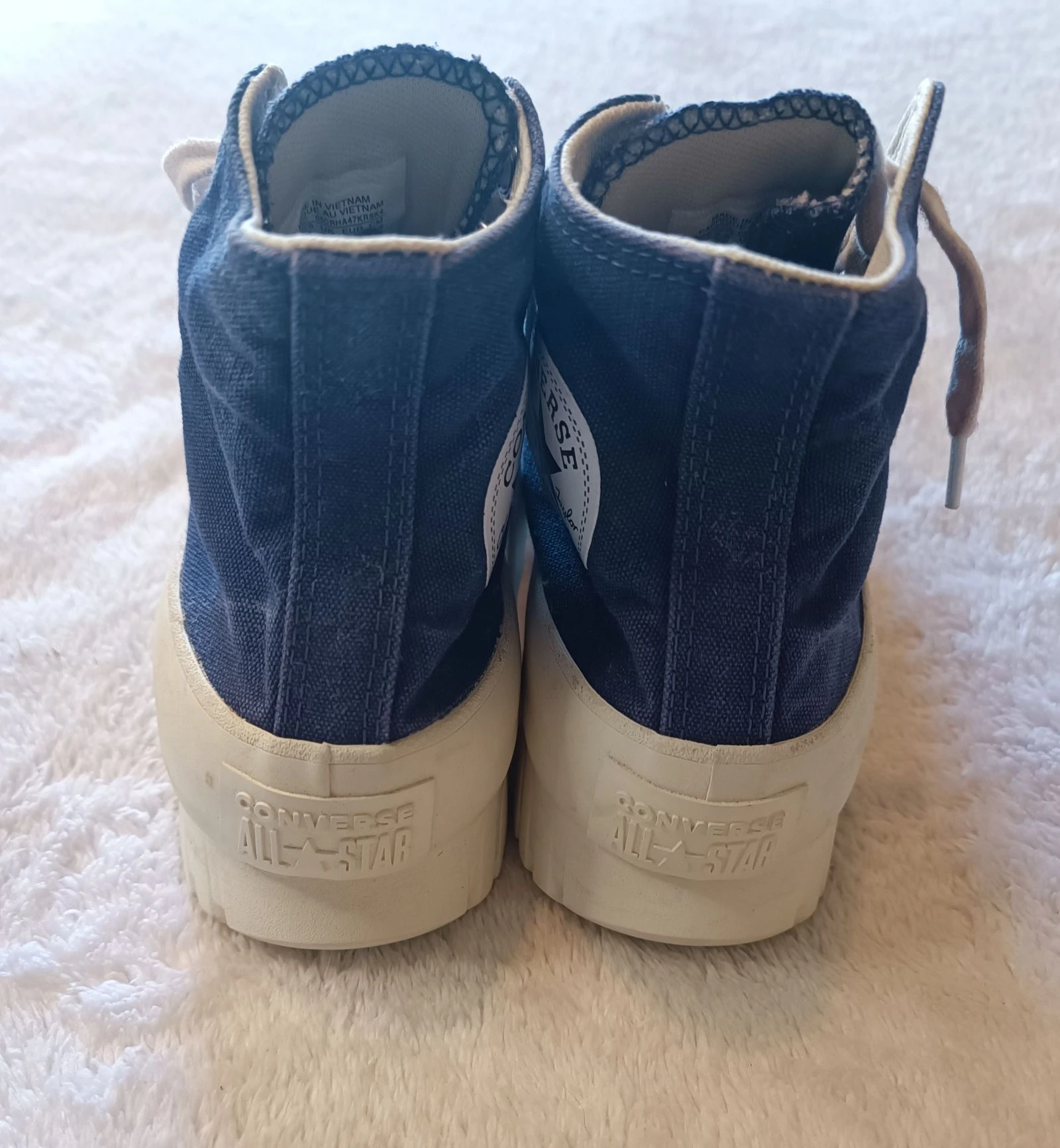 Pair of Converse All Star Chuck Taylor in good condition size 38 navy blue color platform sole – photo 4